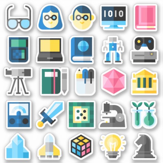 Sticker nerd STM Science Assorti Pack (Devant)
