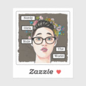 Sticker Nerdy Girls dirigent le monde (Feuille)