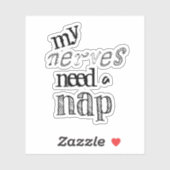 Sticker Nerves amusantes ont besoin d'un devis pour la sie (Feuille)