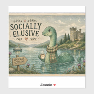 Sticker Nessie Cryptide Insaisissable Socialement Loch Nes