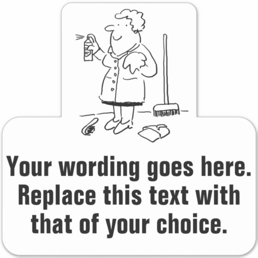 Sticker Nettoyage domestique et nettoyage (Devant)