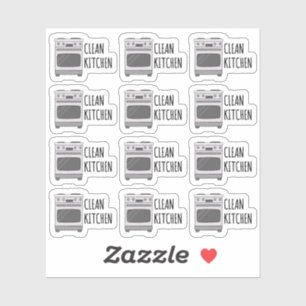 Sticker Nettoyer Cuisine Cuisinière Nettoyage Rappel Bujo 