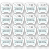 Sticker Nettoyer Salle de bain Baignoire Nettoyage Corvées (Devant)