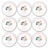 Sticker Neuf petits noms différents Fille Joyeux Noël (Devant)