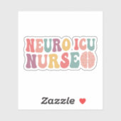 Sticker Neuro Infirmière de l'ICU, Unité de soins intensif (Feuille)