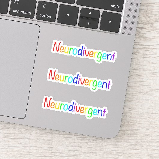 Sticker "Neurodivergent" Arc-en-ciel Célébrer la Neurodive (Détail)