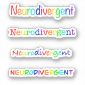 Sticker Neurodivergent - Arc-en-ciel - Sensibilisation et (Devant)