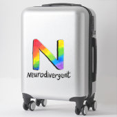 Sticker Neurodivergent (Rainbow Cravate-Dye N) (Sur valise)