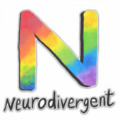 Sticker Neurodivergent (Rainbow Cravate-Dye N) (Devant)