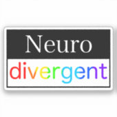 Sticker Neurodivergent | Sensibilisation à la diversité ne (Recto)