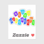 Sticker Neurodivergent | Sensibilisation à la neurodiversi (Feuille)