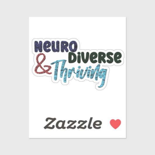 Sticker Neurodivers et prospères | Neurodiversité (Feuille)