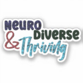 Sticker Neurodivers et prospères | Neurodiversité (Recto)