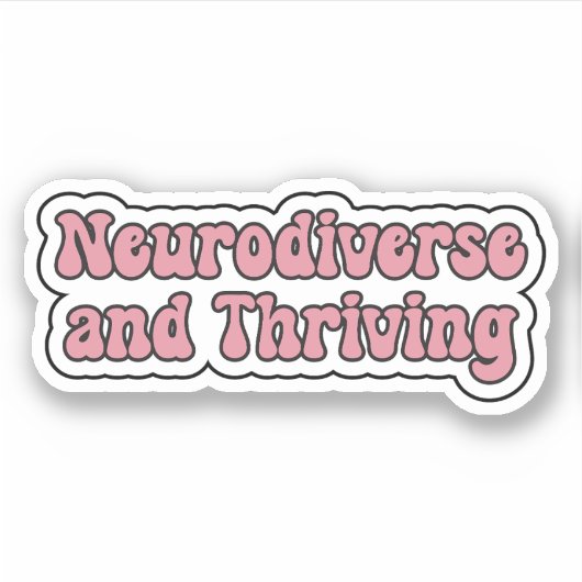 Sticker Neurodiversité et prospérité Neurodiversité rose (Devant)