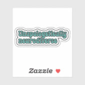 Sticker Neurodiversité Turquoise sans apologisme (Feuille)