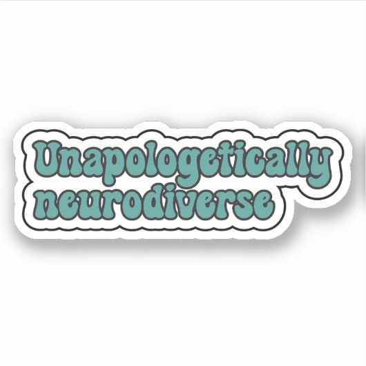 Sticker Neurodiversité Turquoise sans apologisme (Devant)