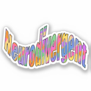 Sticker Neurodivertissement typographie Neurodiversité Sen
