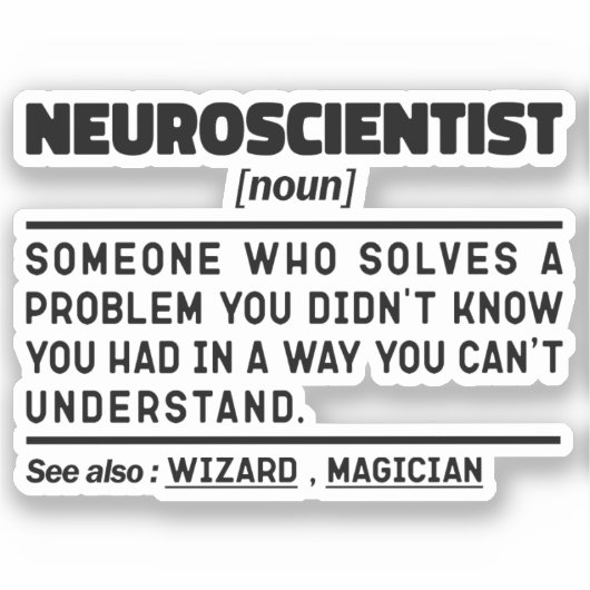 Sticker Neuroscientifique Nom Professeur de sciences Neuro (Recto)
