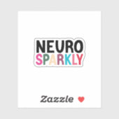 Sticker Neurosparkly Kiss-Cut, Neurodivergent Autisme TDAH (Feuille)