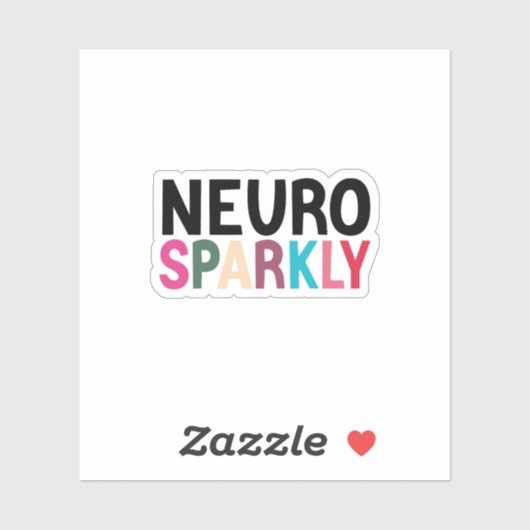 Sticker Neurosparkly Kiss-Cut, Neurodivergent Autisme TDAH (Feuille)