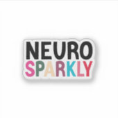 Sticker Neurosparkly Kiss-Cut, Neurodivergent Autisme TDAH (Devant)