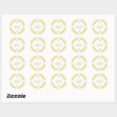 Sticker Neutral baby shower Dantel (Feuille)