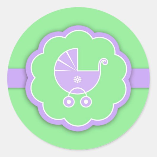 Sticker neutre baby shower (Devant)