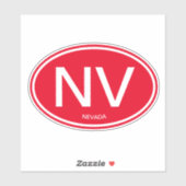 Sticker Nevada code état abréviation NV vinyl car (Feuille)