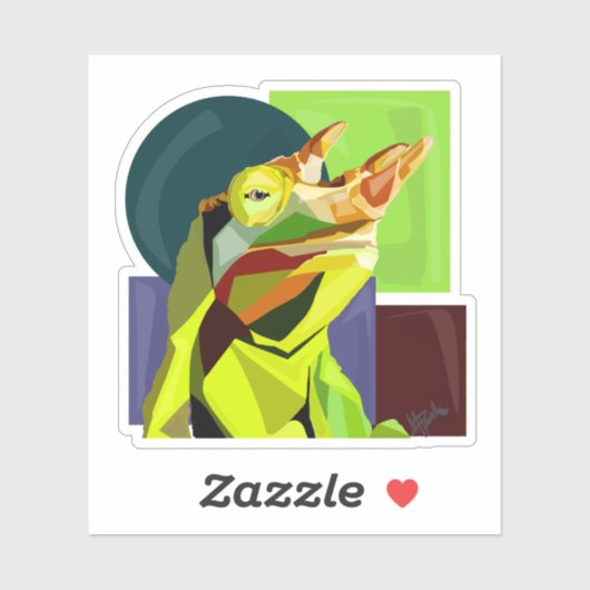 Sticker New Cham On The Block—Jackson’s Chameleon (Feuille)