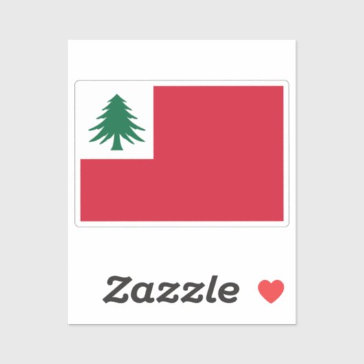 Sticker New England Pine Tree Flag (Feuille)