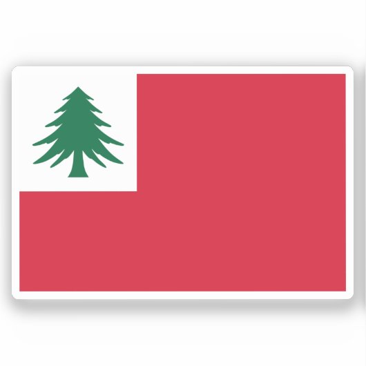 Sticker New England Pine Tree Flag (Recto)