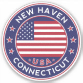 Sticker New Haven Connecticut, New Haven (Devant)