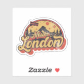 Sticker New London, Connecticut (Feuille)