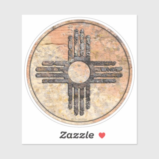Sticker New Mexico Zia - Talking Canyons, Nouveau-Mexique (Feuille)