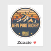 Sticker New Port Richey, Floride (Feuille)