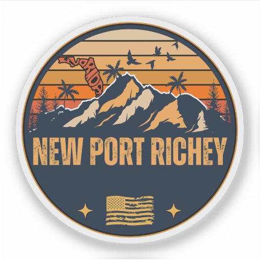 Sticker New Port Richey, Floride (Devant)