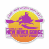 Sticker New River Gorge (coucher de soleil) (Devant)
