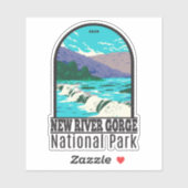 Sticker New River Gorge National Park Virginie-Occidentale (Feuille)