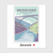 Sticker New River Gorge National Park West Virginia Bridge (Feuille)