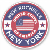 Sticker NEW ROCHELLE, New York (Devant)