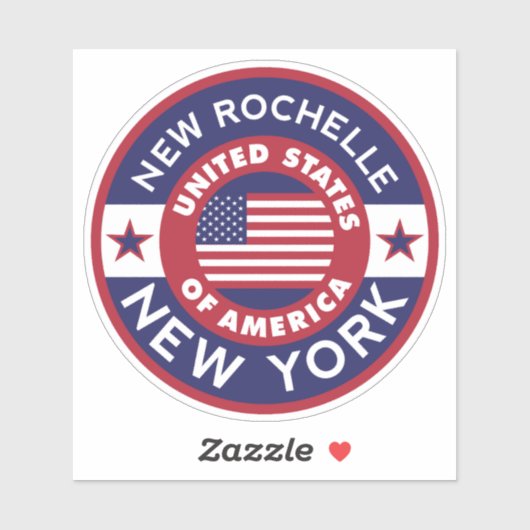 Sticker NEW ROCHELLE, New York (Feuille)