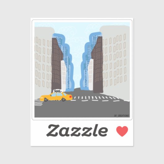 Sticker New York Abstraite (Feuille)