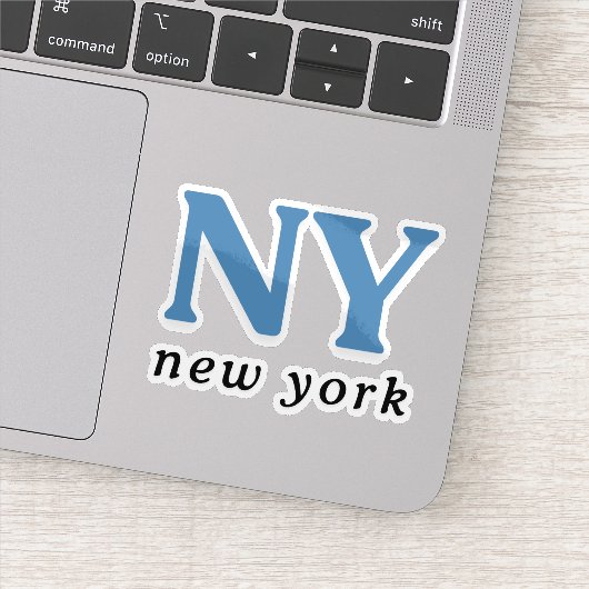 Sticker New York City Blue Modern Letter (Détail)