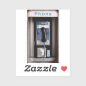 Sticker New York Public Pay Phone, Retro Phone Booth (Feuille)