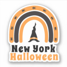 Sticker New York Rainbow Halloween Party