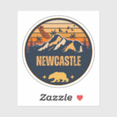 Sticker Newcastle, Californie (Feuille)