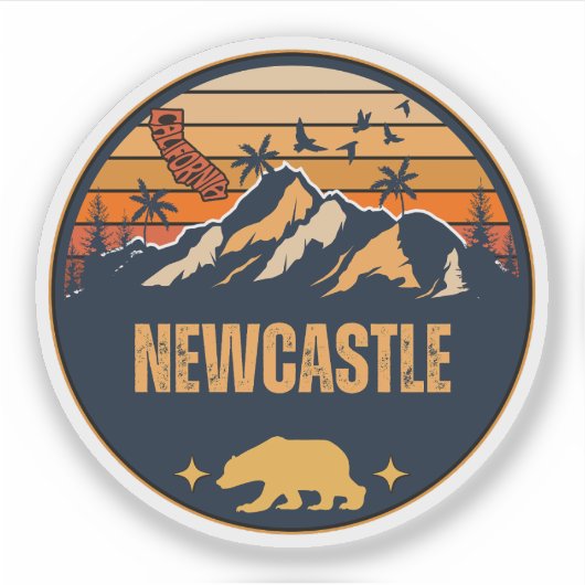 Sticker Newcastle, Californie (Devant)
