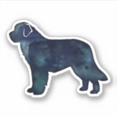 Sticker Newfoundland Black Watercolor (Devant)