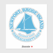Sticker Newport RI (sloop) (Feuille)