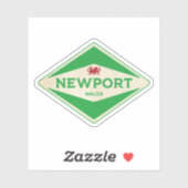 Sticker Newport Wales Vintage (Feuille)